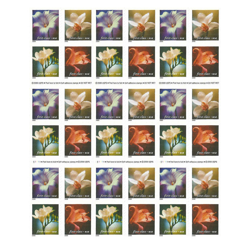 2000 34c Lilies First Class Postage Stamps (Value Stamp Not Forever)