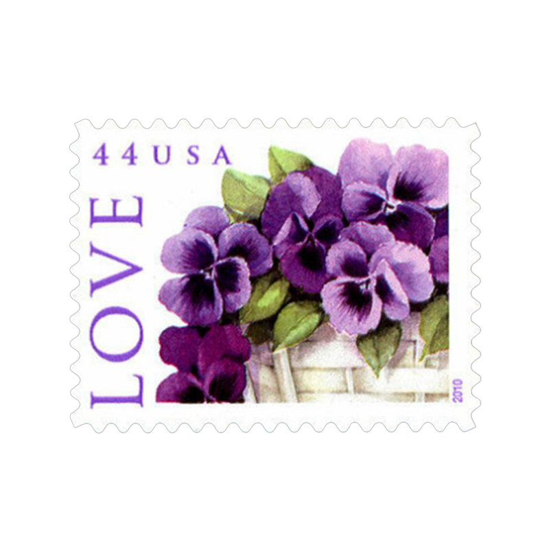 2010 Love-Purple Orchid in Snow Postage First Class Postage Stamps (Value Stamp Not Forever)