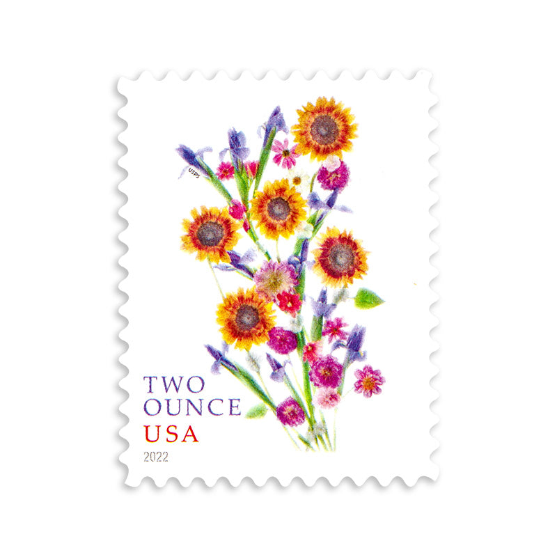 2022 Sunflower Bonquet Two Ounce Forever First Class Postage Stamps