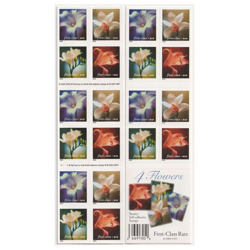 2000 34c Lilies First Class Postage Stamps (Value Stamp Not Forever)