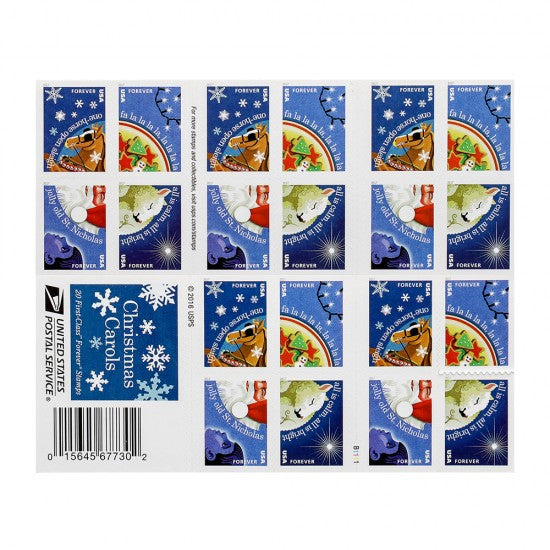 2017 Dedicate Christmas Carols Forever First Class Postage Stamps