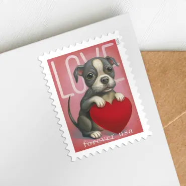 2023 Love Cat and Dog Heart Forever First Class Postage Stamps ...