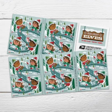 2022 Holiday Elves Forever First Class Postage Stamps