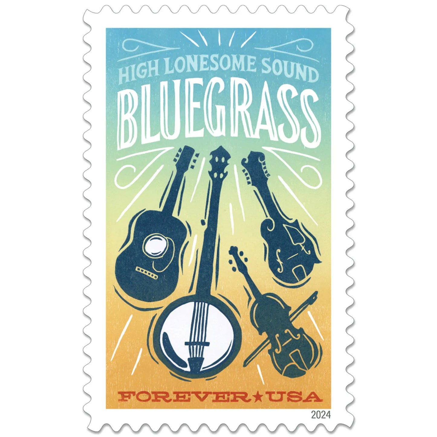 2024 Bluegrass Stamp Forever First Class Postage Stamps