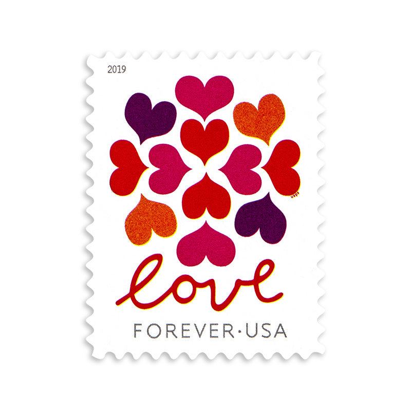 2019 Love Heart Blossom Forever First Class Postage Stamps