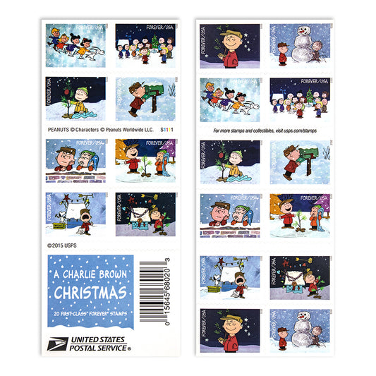 2015  Contemporary Christmas: A Charlie Brown Christmas Forever First Class Postage Stamps