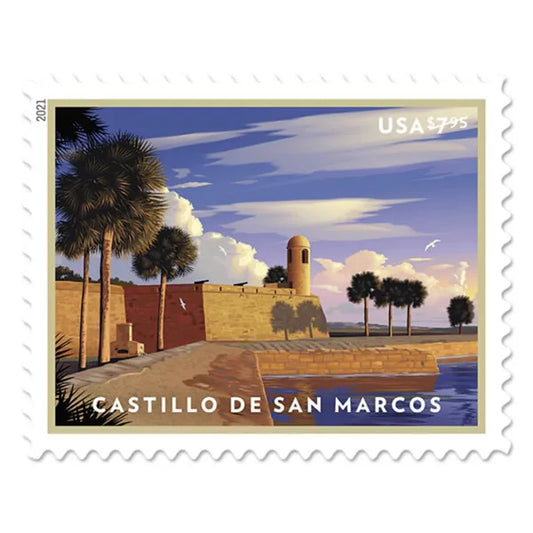 2021 USPS Castillo de San Marcos Priority Mail Postage Stamps